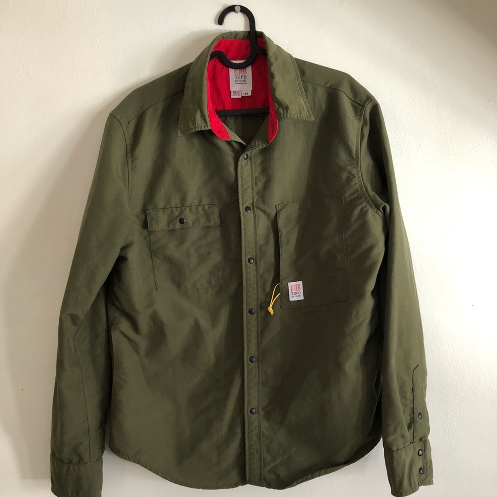 Men’s topo designs button up field shirt.